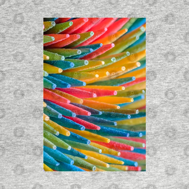 Rainbow Multicolored Toothpicks Macro Photograph by love-fi